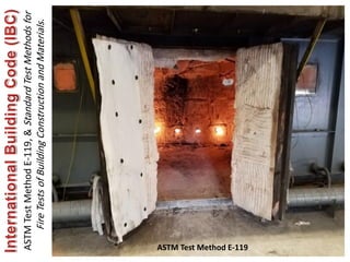 599
ASTM
Test
Method
E-119,
&
Standard
Test
Methods
for
Fire
Tests
of
Building
Construction
and
Materials
.
ASTM Test Method E-119
 
