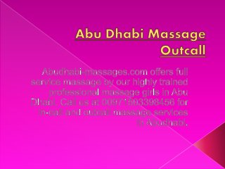 Abu dhabi massage
