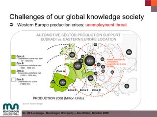 <ul><li>Western Europe production crises:  unemployment threat </li></ul>Challenges of our global knowledge society 