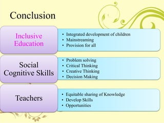 Social Cognition and Inclusive Education | PPTX