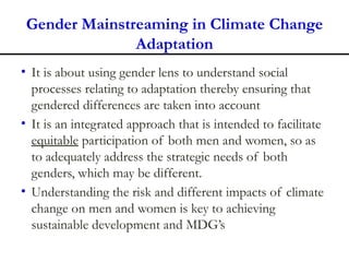 Gender and climate change adaptation | PPT