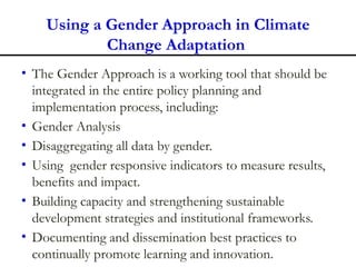 Gender and climate change adaptation | PPT