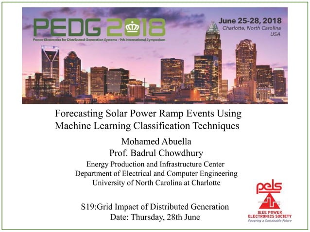 Forecasting Solar Power Ramp Events Using Machine Learning ...