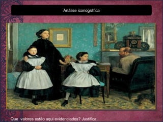 Análise iconográfica Que  valores estão aqui evidenciados? Justifica. 