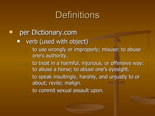 Abuse Lecture | PPT