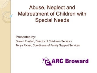 Abuse special needs power point nov 13 | PPT