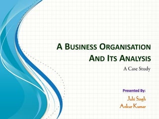 A BUSINESS ORGANISATION
        AND ITS ANALYSIS
 
