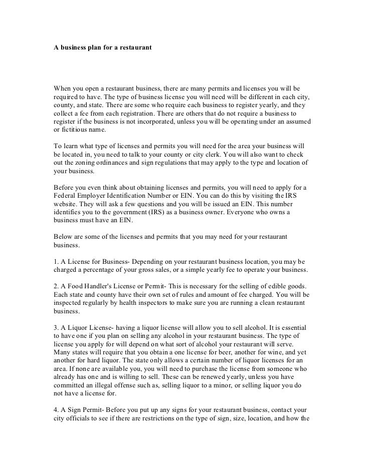 a-business-plan-for-a-restaurant