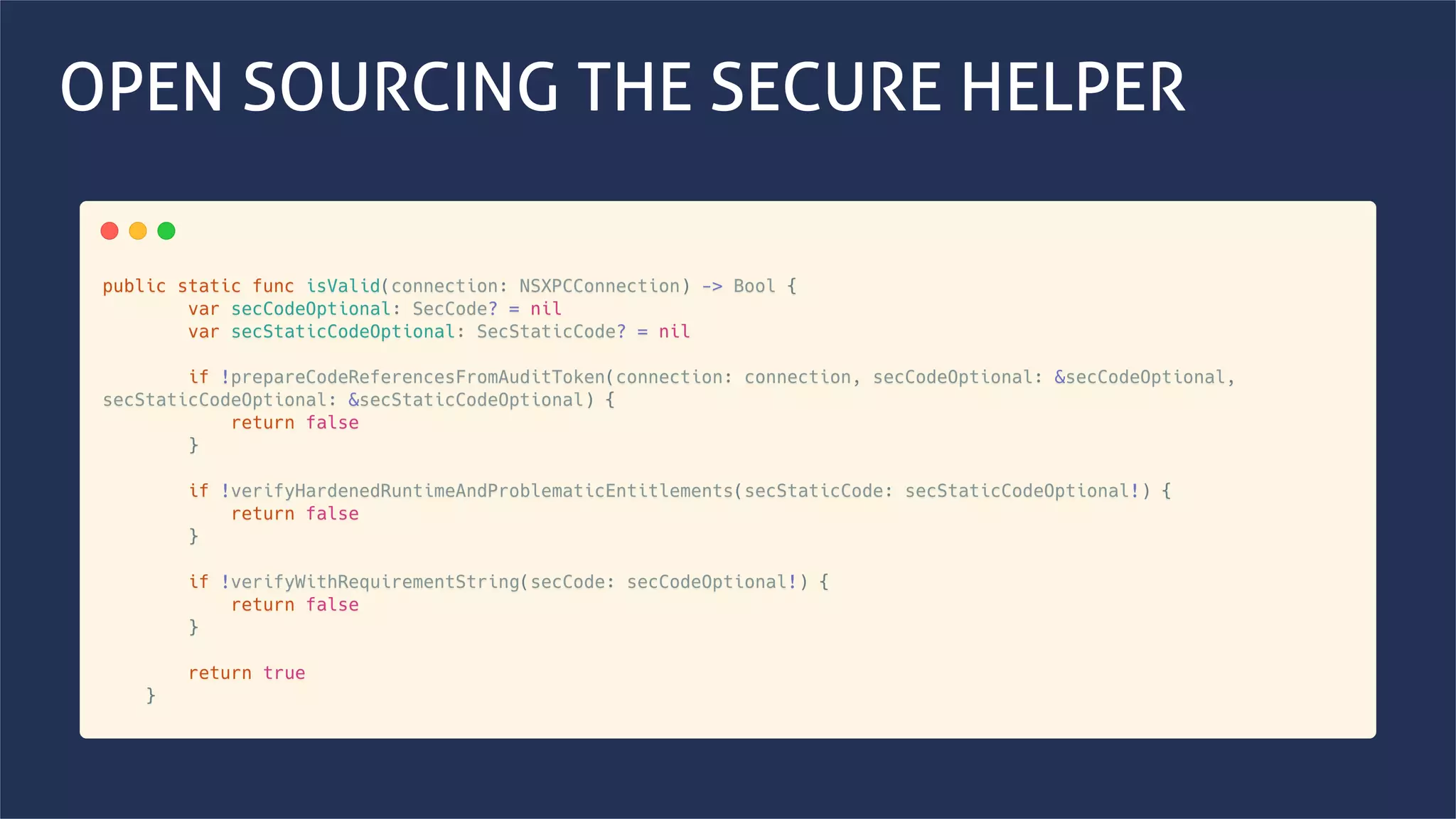 www.securing.bizwww.securing.biz
OPEN SOURCING THE SECURE HELPER
 