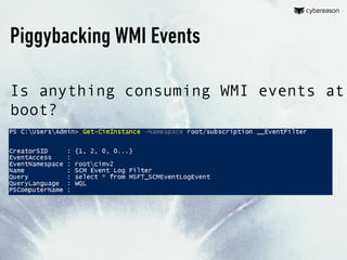 Abusing WMI Providers for Persistence - BSIDESTLV