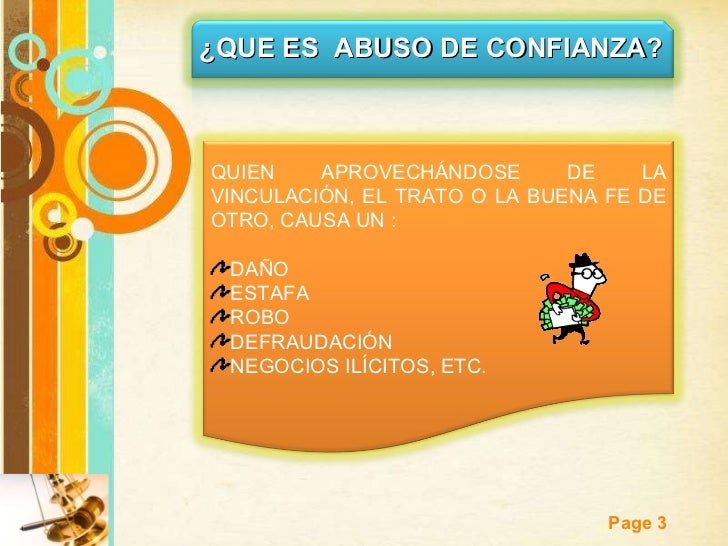 Abuso de confianza Abuso de confianza