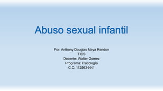 Por: Anthony Douglas Maya Rendon
TICS
Docente: Walter Gomez
Programa: Psicología
C.C: 1125634441
 