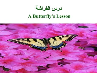 درس الفراشة   A Butterfly’s Lesson 