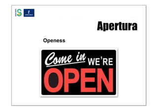 Apertura
Openess
 