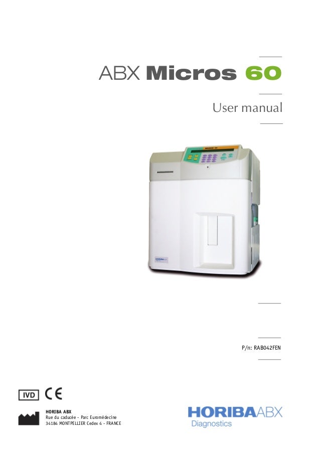 Abx micros es 60 service manual