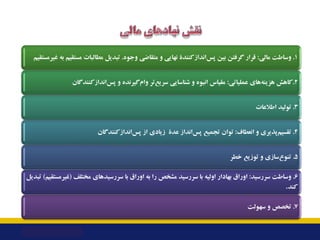 1
.
‫ﻣﺎﻟﯽ‬ ‫وﺳﺎﻃﺖ‬
:
‫وﺟﻮه‬ ‫ﻣﺘﻘﺎﺿﯽ‬ ‫و‬ ‫ﻧﻬﺎﯾﯽ‬ ‫اﻧﺪازﮐﻨﻨﺪة‬‫ﭘﺲ‬ ‫ﺑﯿﻦ‬ ‫ﮔﺮﻓﺘﻦ‬ ‫ﻗﺮار‬
.
‫ﻏﯿﺮﻣﺴﺘﻘﯿﻢ‬ ‫ﺑﻪ‬ ‫ﻣﺴﺘﻘﯿﻢ‬ ‫ﻣﻄﺎﻟﺒﺎ...