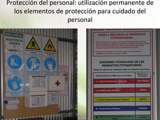 Protección del personal: utilización permanente de
  los elementos de protección para cuidado del
                    personal
 