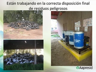 Están trabajando en la correcta disposición final
             de residuos peligrosos
 