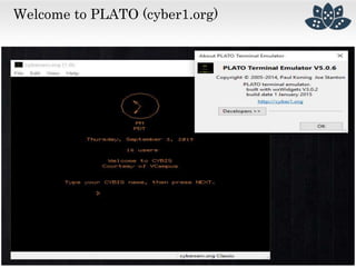 Welcome to PLATO (cyber1.org)
 