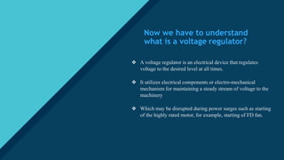 Automatic voltage regulations And V curves of alternators | PPTX