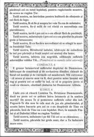 Acatistul pentru cei adormiţi, Acatistul pentru un răposat 