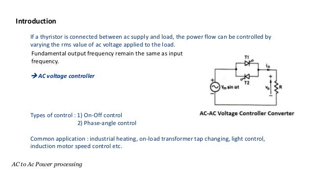 Ac Ac Voltage Covertors Cycloconvertors
