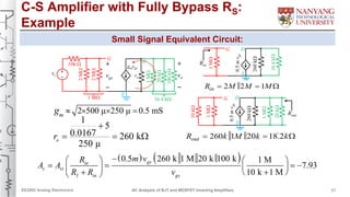 Ac analysis of bjt and mosfet inverting amplifiers | PDF