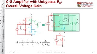 Ac analysis of bjt and mosfet inverting amplifiers | PDF