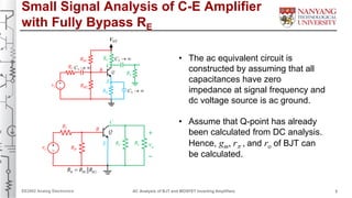Ac analysis of bjt and mosfet inverting amplifiers | PDF
