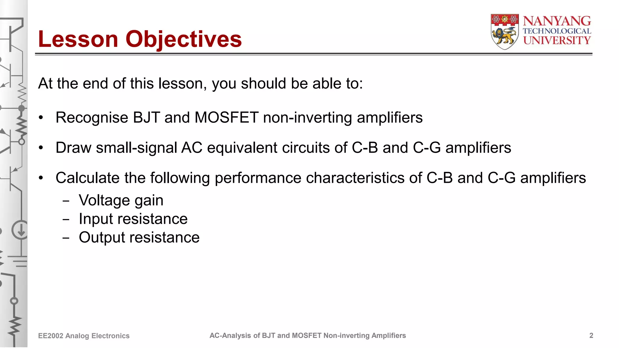 Ac analysis of bjt and mosfet non-inverting amplifiers | PDF | Dance ...