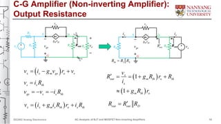 Ac analysis of bjt and mosfet non-inverting amplifiers | PDF
