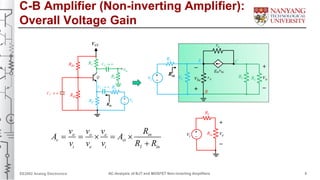 Ac analysis of bjt and mosfet non-inverting amplifiers | PDF