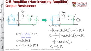 Ac analysis of bjt and mosfet non-inverting amplifiers | PDF