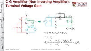 Ac analysis of bjt and mosfet non-inverting amplifiers | PDF