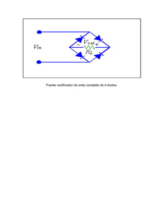 Puente rectificador de onda completa de 4 diodos
 