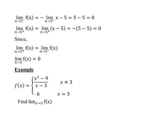 Applied Calculus: Limits of Function | PDF