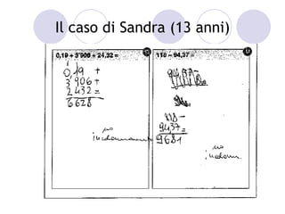 Il caso di Sandra (13 anni)
 