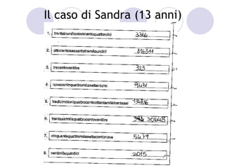 Il caso di Sandra (13 anni)
 