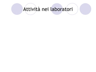 Attività nei laboratori
 
