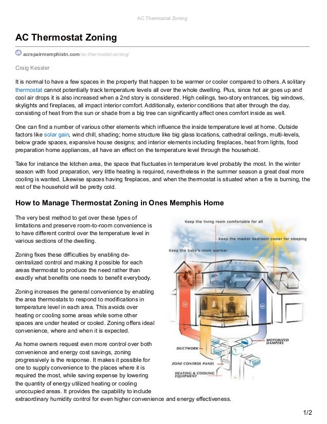 Ac Thermostat Zoning