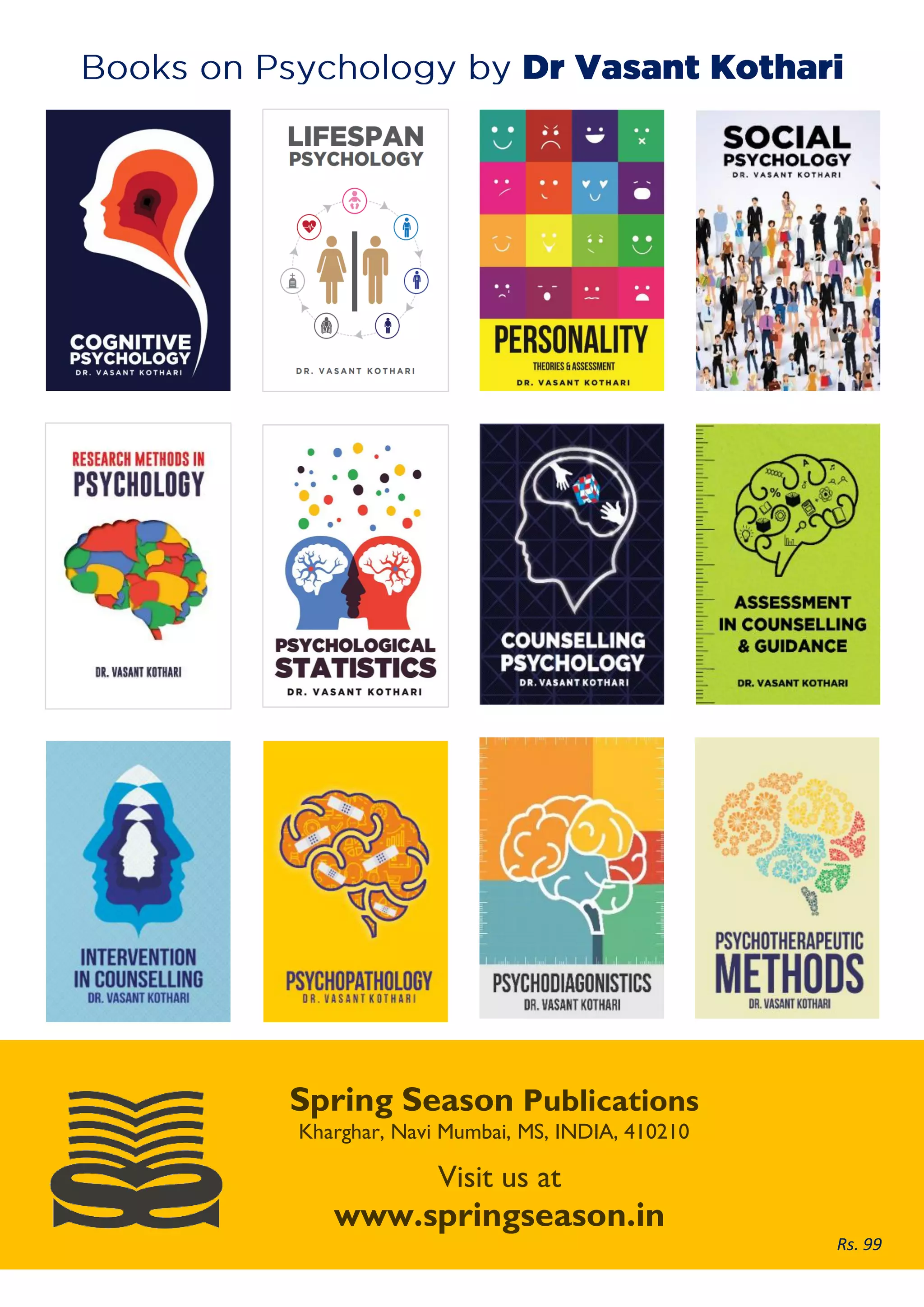 Spring Season Publications
Kharghar, Navi Mumbai, MS, INDIA, 410210
Visit us at
www.springseason.in
Rs. 99
 