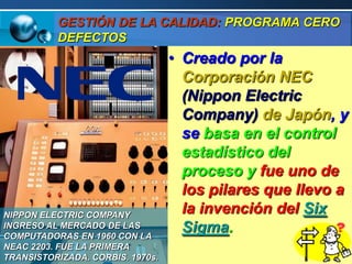 Programa Cero Defectos INTRODUCCION AL ASEGURAMIENTO DE LA CALIDAD | PDF