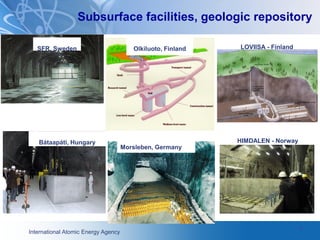 International Atomic Energy Agency
Subsurface facilities, geologic repository
SFR, Sweden Olkiluoto, Finland
Bátaapáti, Hungary
Morsleben, Germany
9
LOVIISA - Finland
HIMDALEN - Norway
 