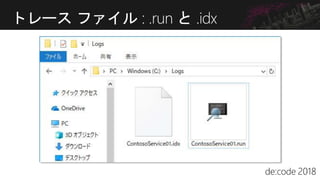トレース ファイル : .run と .idx
 