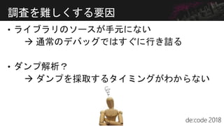調査を難しくする要因
 