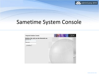 Sametime System Console 