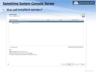 Sametime System Console Server Was soll installiert werden? 