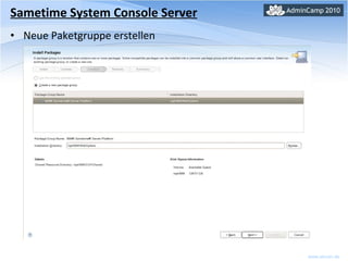 Sametime System Console Server Neue Paketgruppe erstellen 
