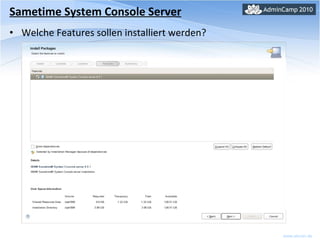 Sametime System Console Server Welche Features sollen installiert werden? 