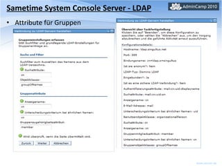 Sametime System Console Server - LDAP Attribute für Gruppen 